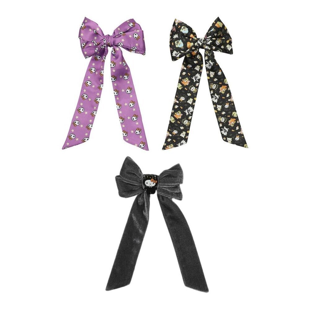 Hello Kitty Halloween Hair Clip Bow Set 3 Pieces Unisex Adult Accessories